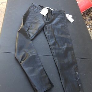 Gap high stretch faux leather skinny jeans